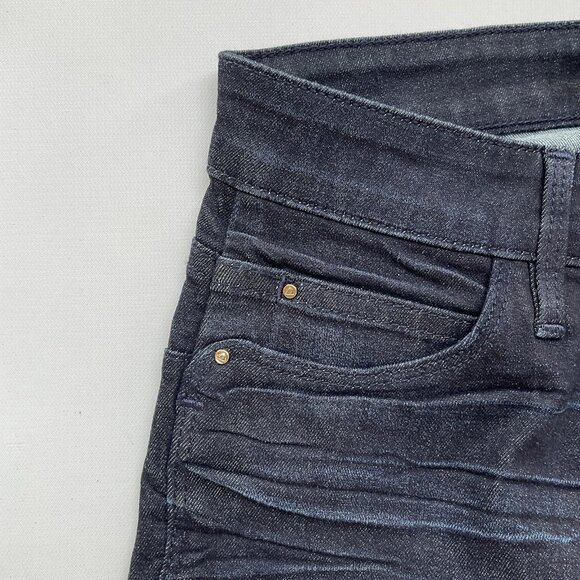 Guess Women’s Curve X Mid Rise Boot Cut Jeans In Dark Indigo Denim Size 27 - Picture 7 of 14